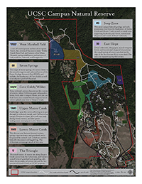 Map of the UCSC Campus Natural Reserve habitat sectors